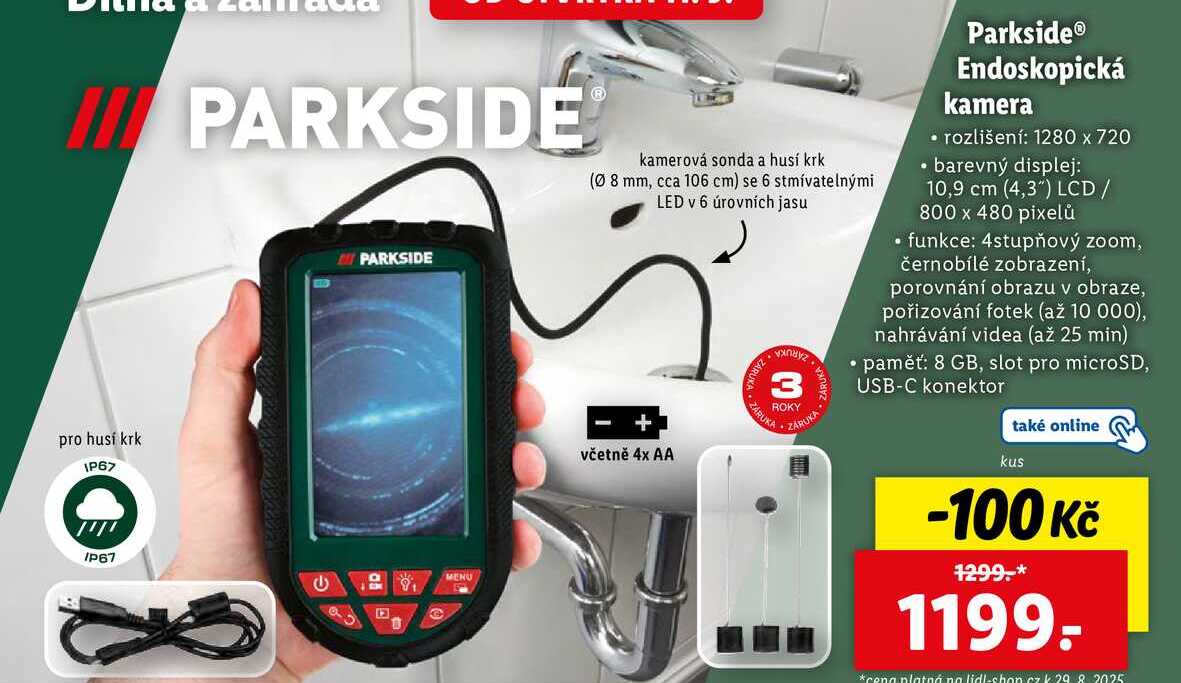 Parkside® Endoskopická kamera 