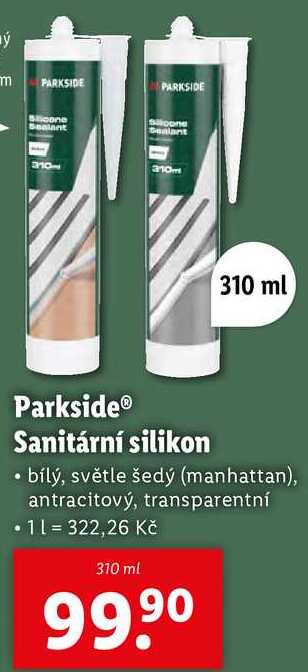 Parkside Sanitární silikon, 310 ml 