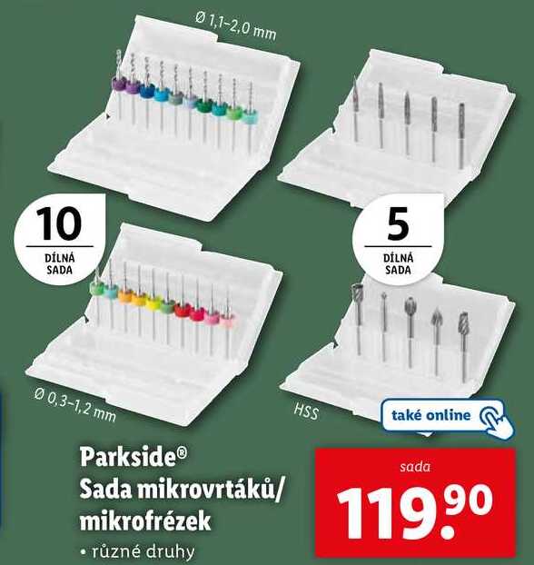 Parkside Sada mikrovrtáků/mikrofrézek 