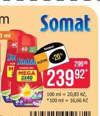 Somat Oplachovací prostředek do myčky 2 x 720ml 1440ml