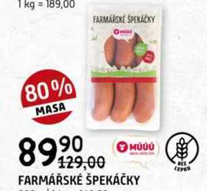 FARMÁŘSKÉ ŠPEKÁČKY 100 g