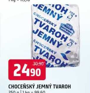 CHOCEŇSKÝ JEMNÝ TVAROH 250 g 