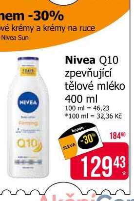 Nivea Q10 zpevňující tělové mléko 400 ml 