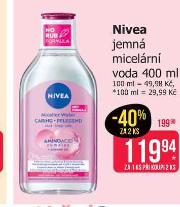 Nivea jemná micelární voda 400 ml 