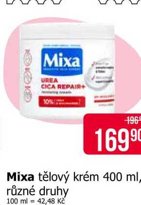 Mixa tělový krém 400 ml, různé druhy
