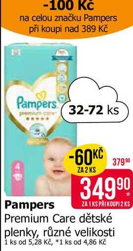 Pampers Premium Care Pleny 32-72ks