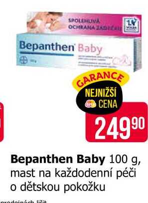 Bepanthen Baby 100 g, mast na každodenní péči o dětskou pokožku prodejnách 
