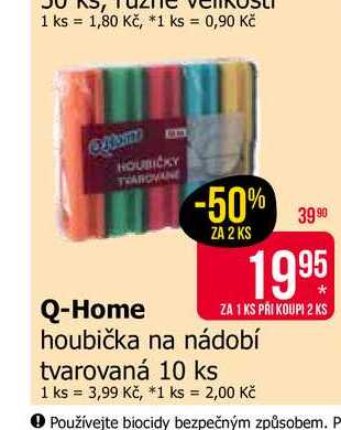 Q-Home houbička na nádobí tvarovaná 10 ks