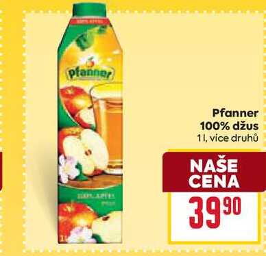 Pfanner 100% džus 1l
