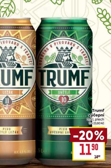 Trumf výčepní 0,5l, plech