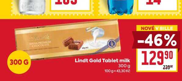Lindt Gold Tablet milk 300 g 