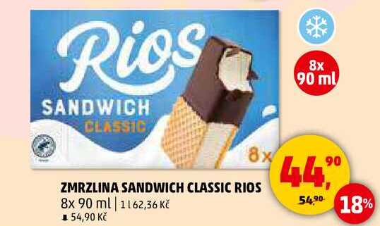 ZMRZLINA SANDWICH CLASSIC RIOS, 8x 90 ml  