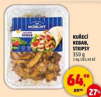 KUŘECÍ KEBAB, STRIPSY, 350 g 