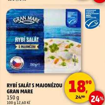RYBÍ SALÁT S MAJONÉZOU GRAN MARE, 150 g 