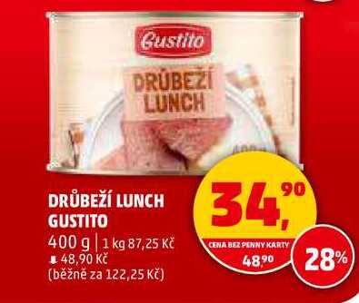 DRŮBEŽÍ LUNCH GUSTITO, 400 g 