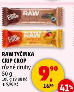 RAW TYČINKA CRIP CROP různé druhy, 50 g  