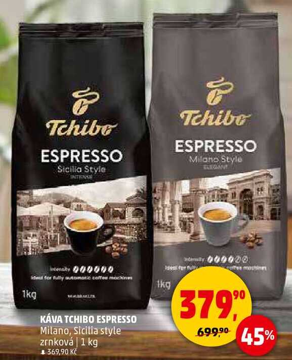 KÁVA TCHIBO ESPRESSO Milano, Sicilia style zrnková, 1 kg