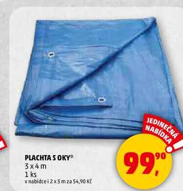 PLACHTA S OKY 3x4m 1 ks v nabídce i 2x3 m, 1 ks
