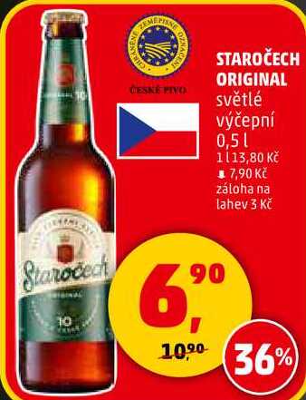 STAROČECH ORIGINAL světlé výčepní, 0,5 l  