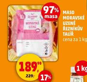 MASO MORAVSKÉ UZENÉ ŘEZNÍKŮV TALÍŘ, 1 kg