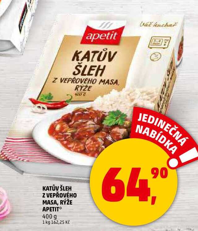 KATŮV ŠLEH Z VEPŘOVÉHO MASA, RÝŽE APETIT, 400 g