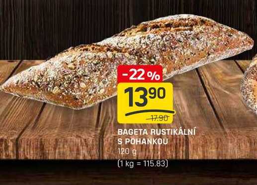 BAGETA RUSTIKÁLNÍ S POHANKOU 120 g 