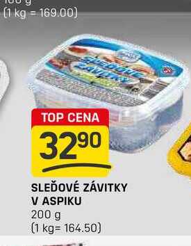 SLEĎOVÉ ZÁVITKY V ASPIKU 200 g 