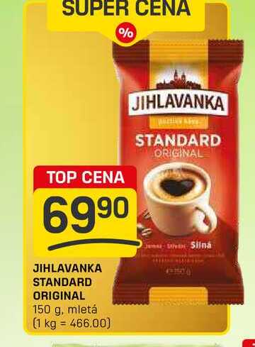 JIHLAVANKA STANDARD ORIGINAL 150 g, mletá 