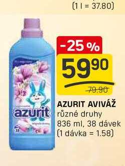 AZURIT AVIVÁŽ azurit různé druhy 836 ml, 38 dávek