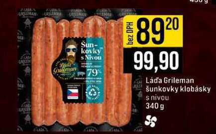 Láďa Grileman šunkovky klobásky s nivou 340 g 