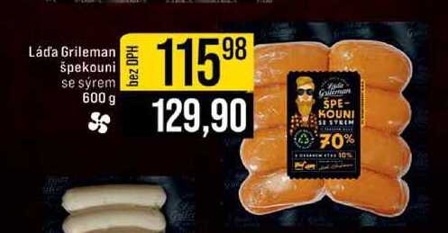 Láda Grileman špekouni se sýrem 600 g 