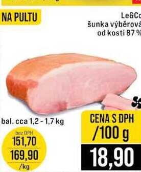 Le&Co šunka výběrova od kosti 87% 100 g