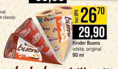 Kinder Bueno white, original 90 ml 