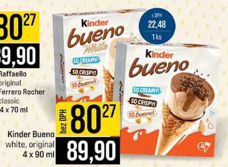 Kinder bueno  4 x 90 ml 