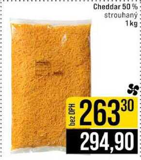 Cheddar 50% strouhaný 1kg 