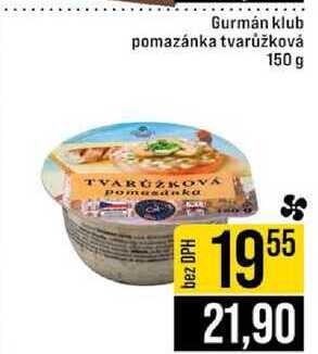 Gurmán klub pomazánka tvarůžková 150 g 