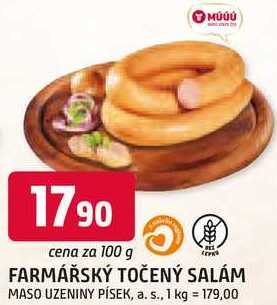 FARMÁŘSKÝ TOČENÝ SALÁM 100 g