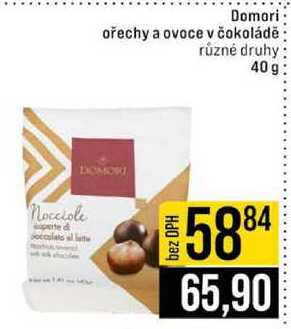 Domori ořechy a ovoce v čokoládě různé druhy 40 g 