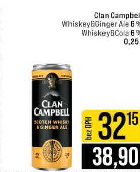 Clan Campbel Whiskey&Ginger Ale 6% 0,25 l 