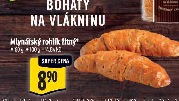   Mlynářský rohlík žitný 60 g