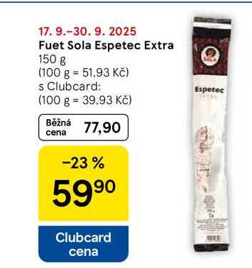 Fuet Sola Espetec Extra, 150 g 