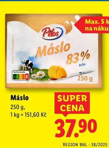 Máslo, 250 g
