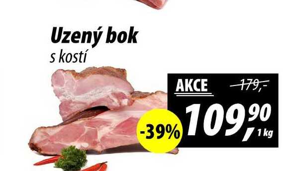 Uzený bok s kostí, 1 kg  