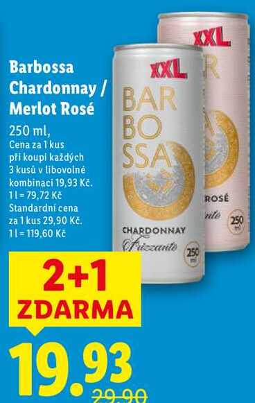 Barbossa Chardonnay/Merlot Rosé, 250 ml