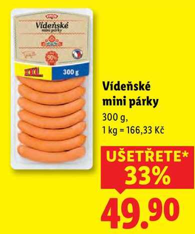 Vídeňské mini párky, 300 g