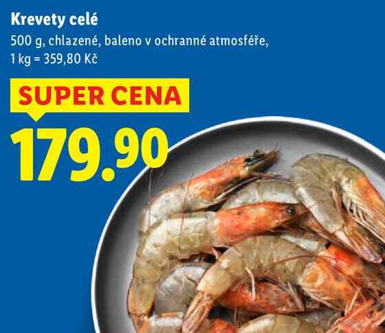 Krevety celé, 500 g