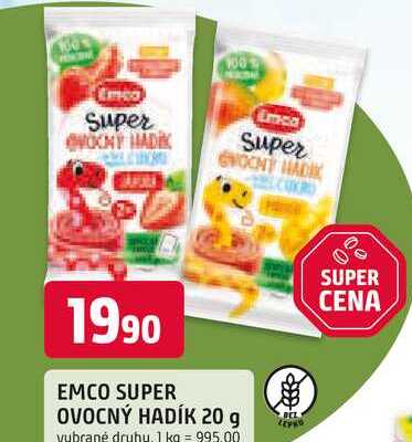 EMCO SUPER OVOCNÝ HADÍK 20 g