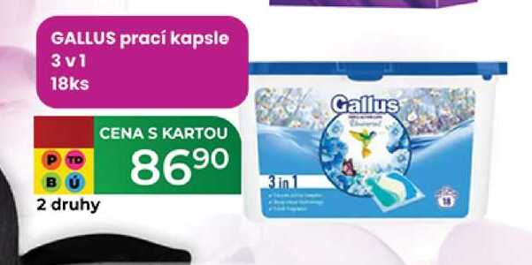 GALLUS prací kapsle 3v1 18ks  