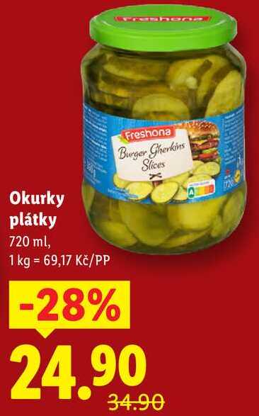 Okurky plátky, 720 ml