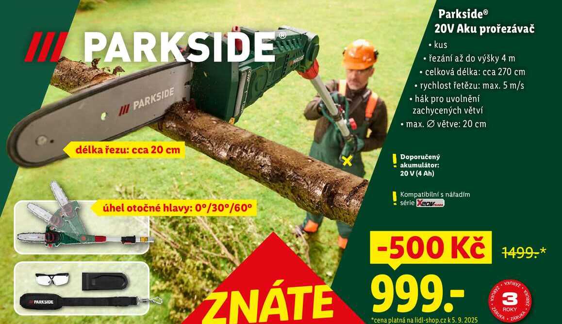 Parkside 20V Aku prořezávač 